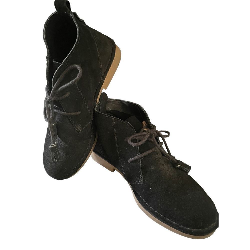 Tommy Bahama Evert Black Suede Leather Chukka Desert Booties USWomen’s sz 8.5